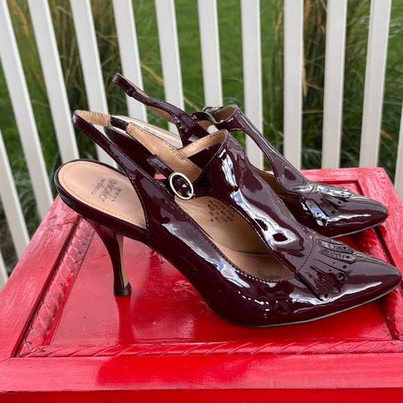Joan & David Shoes - Joan & David Patented Maroon Heels Size 7, Gorgeous